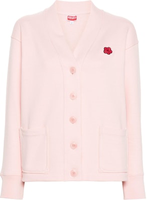 (W) 겐조 핑크 로고 프린트 패턴 브이넥 긴팔 가디건. FE62SW1644MT-34 Buy (W) 겐조 핑크 로고 프린트 패턴 브이넥 긴팔 가디건. FE62SW1644MT-34