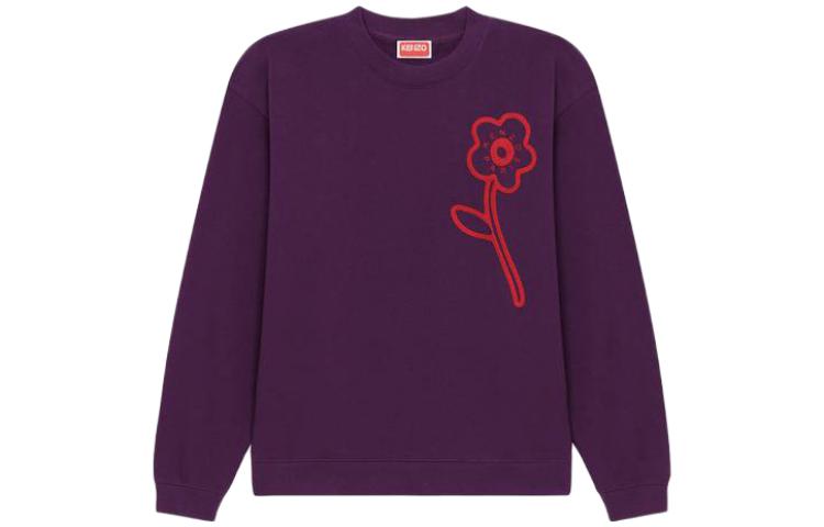 (Women) KENZO  Purple Floral Print Crewneck Long Sleeve Sweatshirt. FD62SW0714MF-80 圖 2