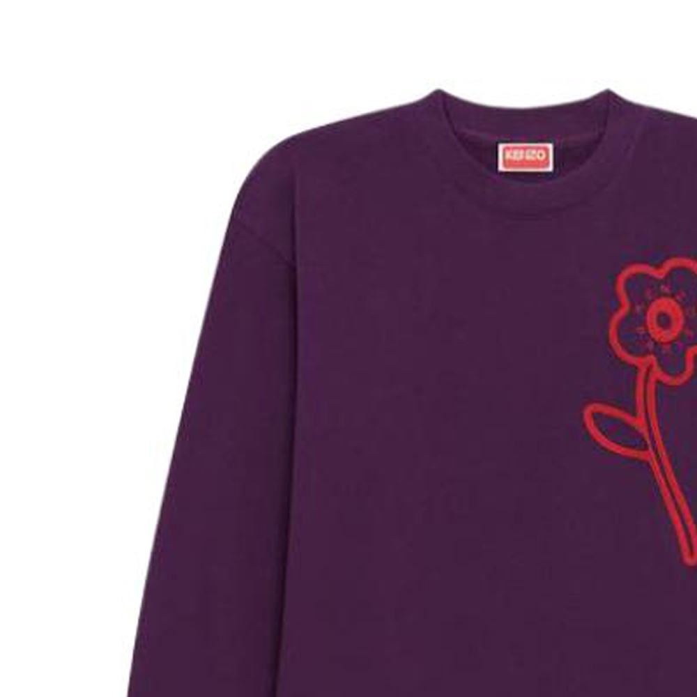 (Women) KENZO  Purple Floral Print Crewneck Long Sleeve Sweatshirt. FD62SW0714MF-80 圖 6