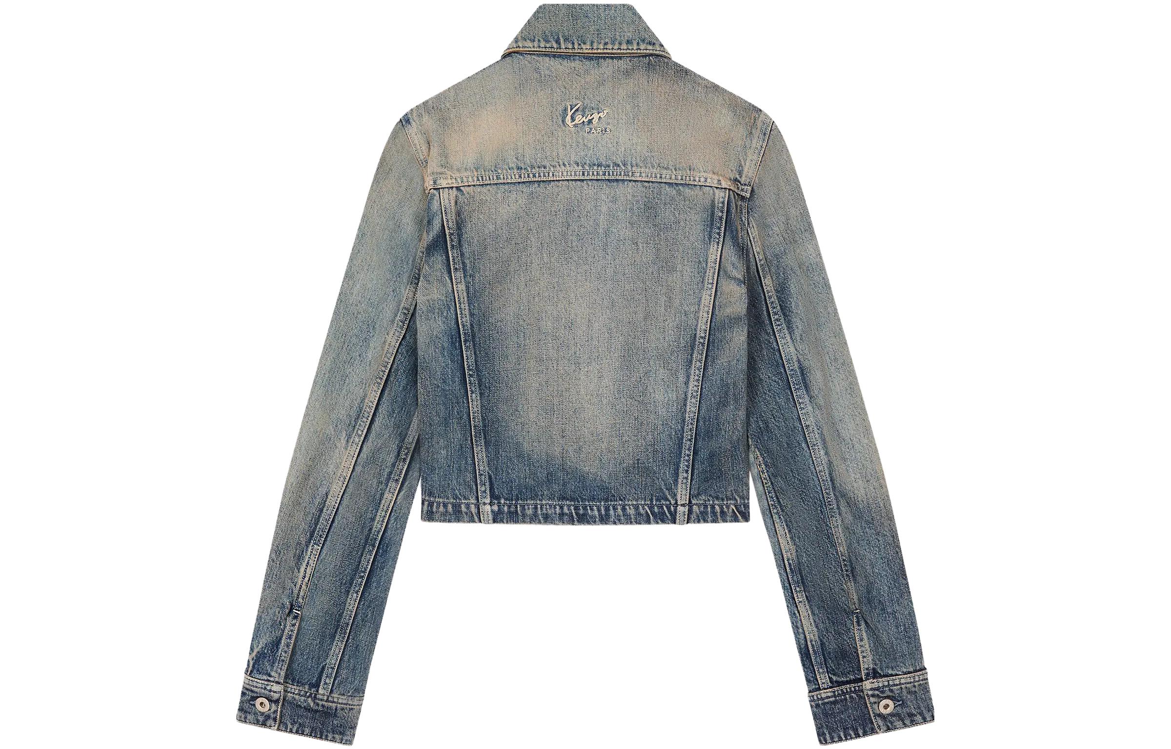 Lookbook (W) KENZO シングルブレスト デニムジャケット ブルー. FE52DV2456I7-DY