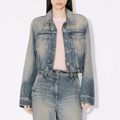 (W) KENZO シングルブレスト デニムジャケット ブルー. FE52DV2456I7-DY Shop (W) KENZO シングルブレスト デニムジャケット ブルー. FE52DV2456I7-DY