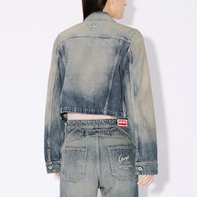 (W) KENZO シングルブレスト デニムジャケット ブルー. FE52DV2456I7-DY Purchase (W) KENZO シングルブレスト デニムジャケット ブルー. FE52DV2456I7-DY