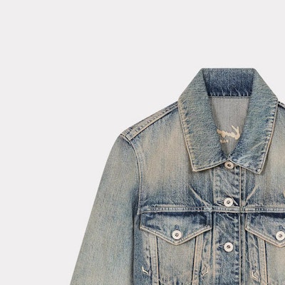 (W) KENZO シングルブレスト デニムジャケット ブルー. FE52DV2456I7-DY Cheap (W) KENZO シングルブレスト デニムジャケット ブルー. FE52DV2456I7-DY