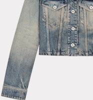 (W) KENZO Jaket Denim Single-Breasted Biru. FE52DV2456I7-DY 1