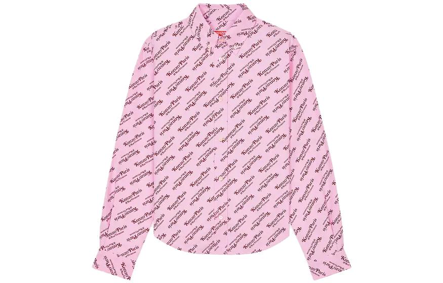 (Women) KENZO  Single-Breasted Shirt Rose Pink with Letter Print Design FE52CH0879D2-30 圖 2