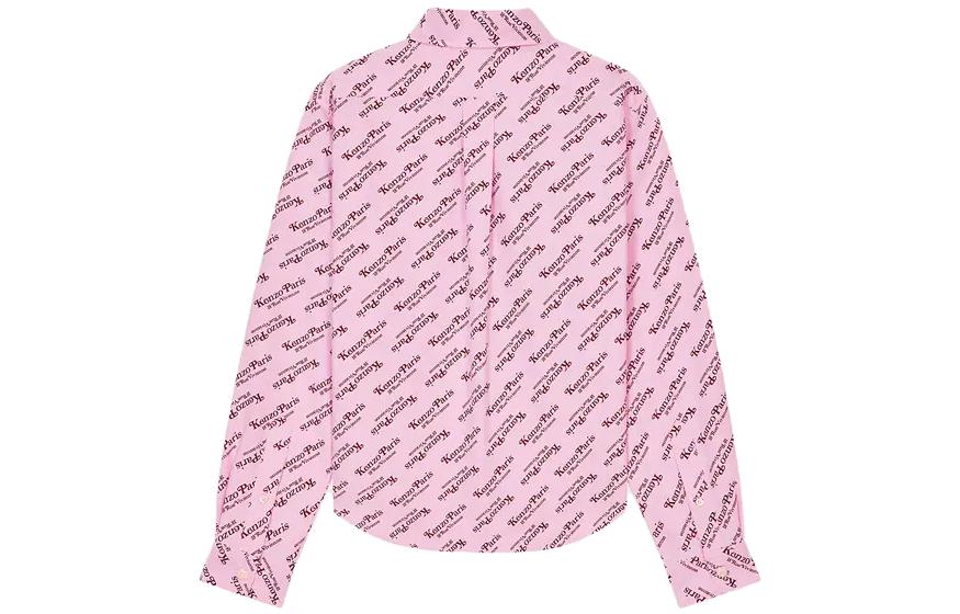 (Women) KENZO  Single-Breasted Shirt Rose Pink with Letter Print Design FE52CH0879D2-30 圖 3