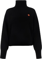 (Women) KENZO Solid Color Floral Turtleneck Sweater Black FD62PU4323LC99J (Women) KENZO Solid Color Floral Turtleneck Sweater Black FD62PU4323LC99J