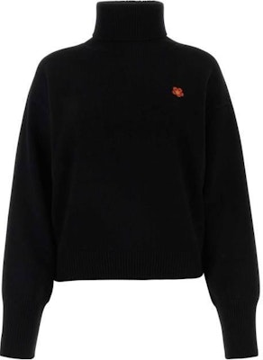 (W) KENZO 黑色纯色花卉高领毛衣 FD62PU4323LC99J Order (W) KENZO 黑色纯色花卉高领毛衣 FD62PU4323LC99J