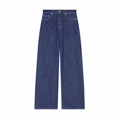 (Women) KENZO Solid Color Wide-Leg Jeans Deep Stone Blue FE62DP2176F2-DD