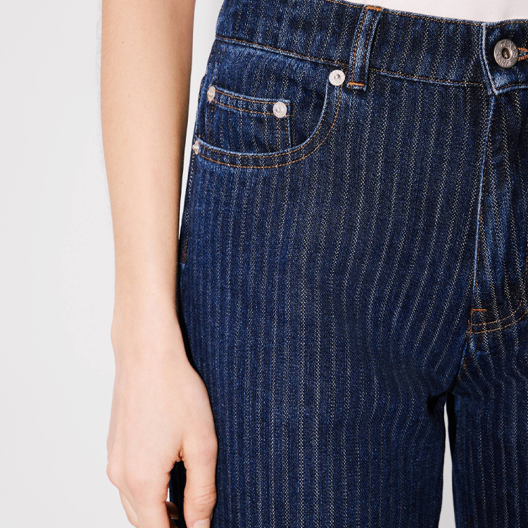 Sizing (Women) KENZO  Solid Color Wide-Leg Jeans Deep Stone Blue FE62DP2176F2-DD