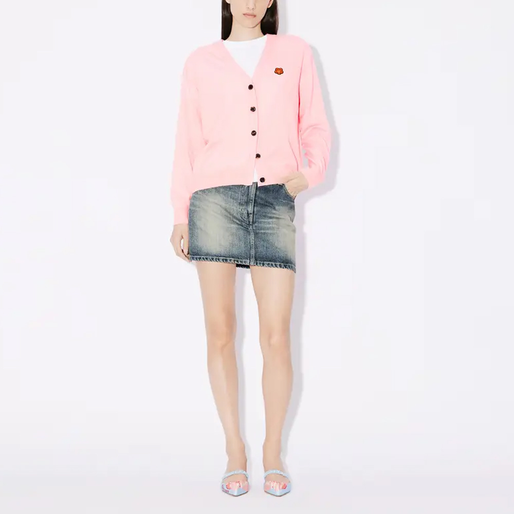 Shop (W) KENZO 花卉印花V领长袖针织毛衣 FE52CA4643LB-34