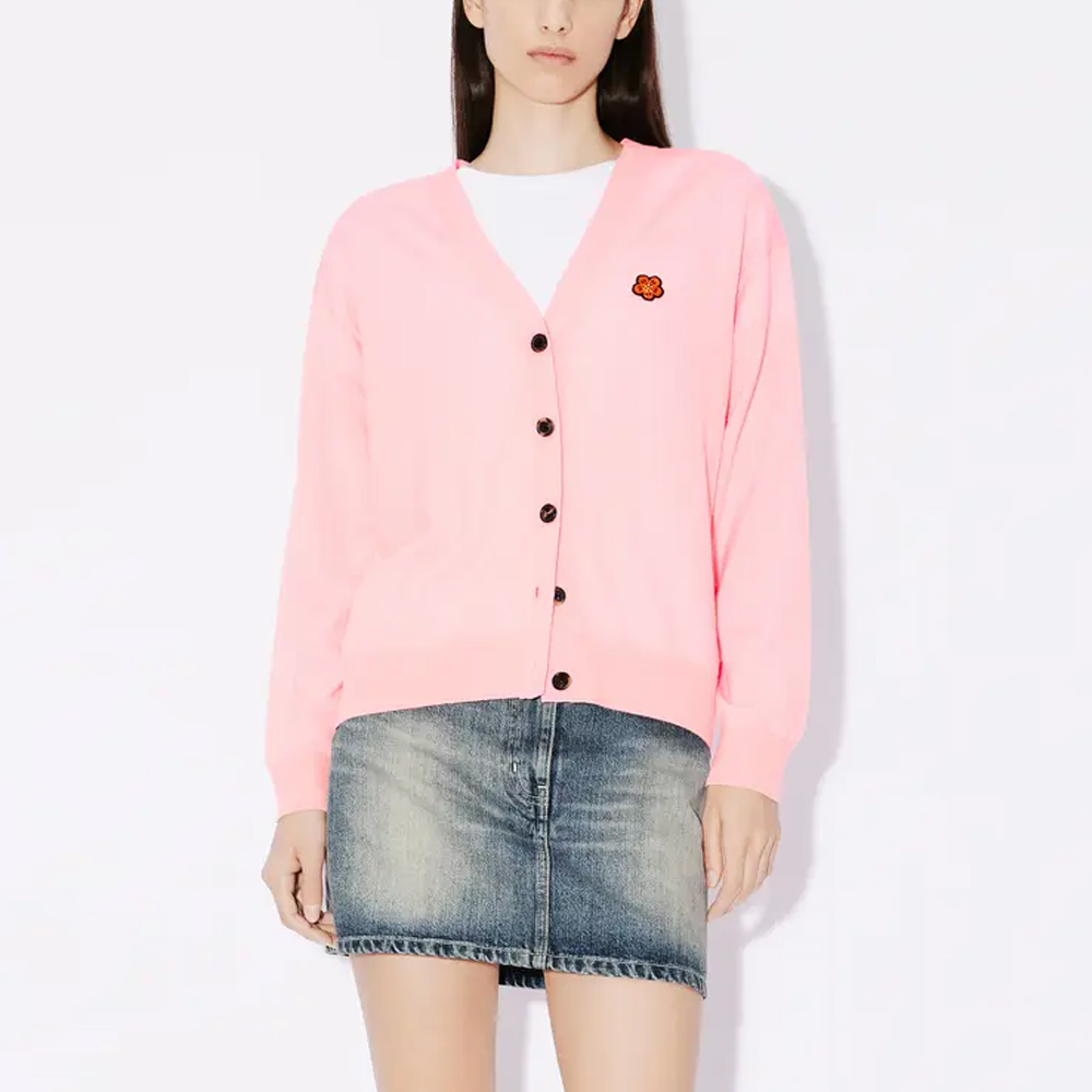 Purchase (W) KENZO 花卉印花V领长袖针织毛衣 FE52CA4643LB-34