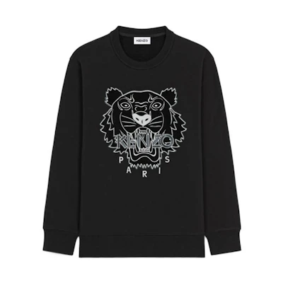 (Women) KENZO 'The Winter Capsule' Tiger Embroidered Crewneck Sweatshirt Women Black FB62SW8244MZ-99