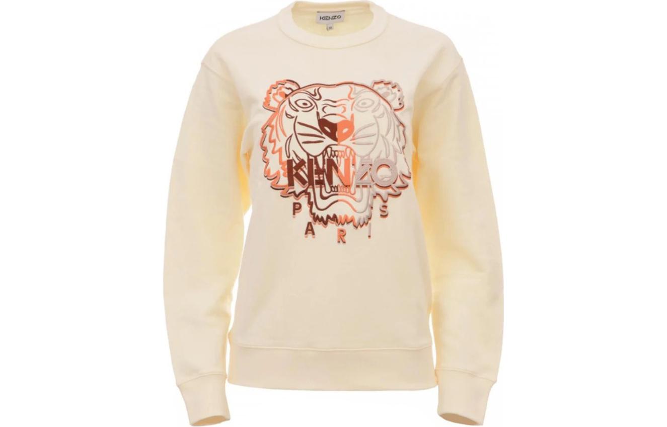 (Women) KENZO  Tiger Print Crewneck Sweatshirt Off-White FC62SW8244XF-04