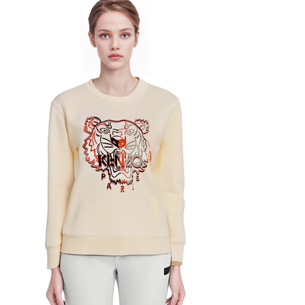 (Women) KENZO  Tiger Print Crewneck Sweatshirt Off-White FC62SW8244XF-04 圖 5