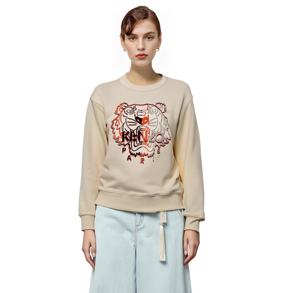 (Women) KENZO  Tiger Print Crewneck Sweatshirt Off-White FC62SW8244XF-04 圖 6