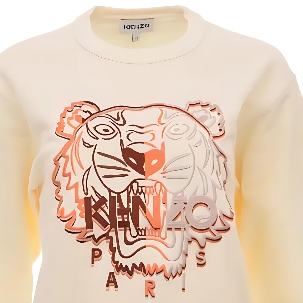 (Women) KENZO  Tiger Print Crewneck Sweatshirt Off-White FC62SW8244XF-04 圖 7