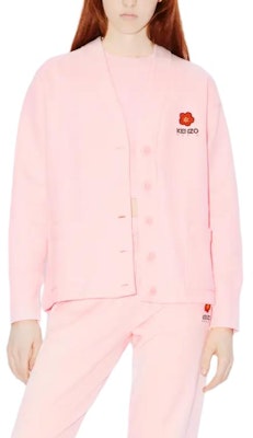 (Women) KENZO V-Neck Button-Up Knit Cardigan Pink Graphic Print. FD52SW0374ME-34 Purchase (Women) KENZO V-Neck Button-Up Knit Cardigan Pink Graphic Print. FD52SW0374ME-34
