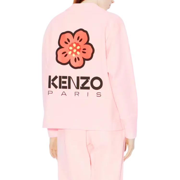 Details for (Women) KENZO  V-Neck Button-Up Knit Cardigan Pink Graphic Print. FD52SW0374ME-34