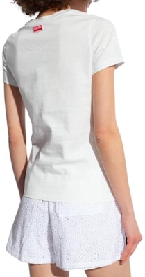 (Women) KENZO White Animal Print Logo Crewneck T-Shirt FE52TS1134SG-02 Purchase (Women) KENZO White Animal Print Logo Crewneck T-Shirt FE52TS1134SG-02