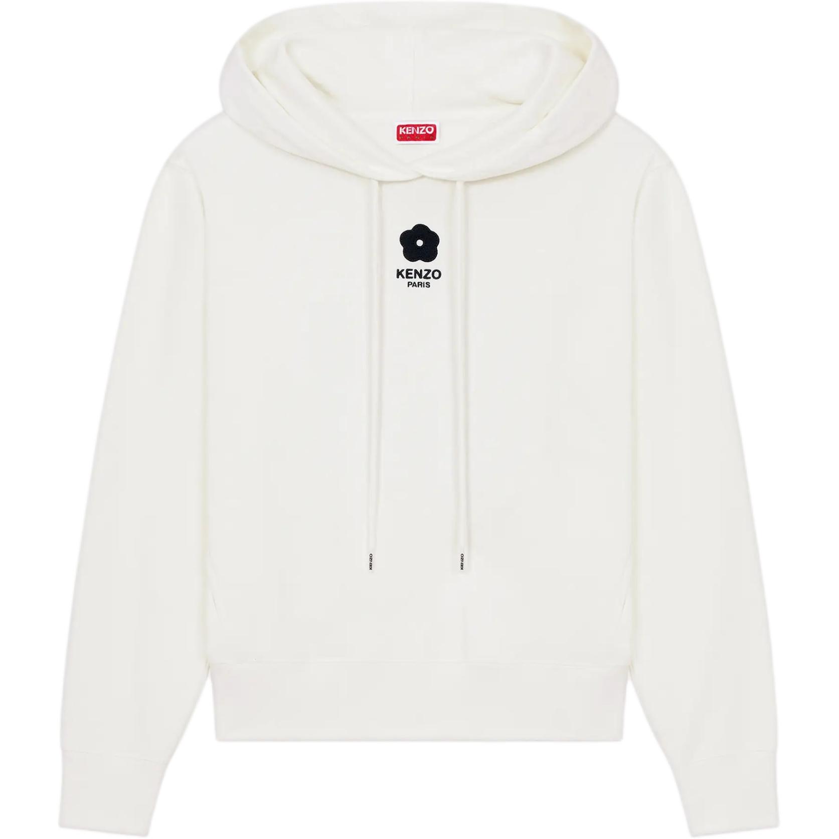 Order (Women) KENZO  White Hoodie with Logo Long Sleeve Pullover. FD62SW1134MF-02