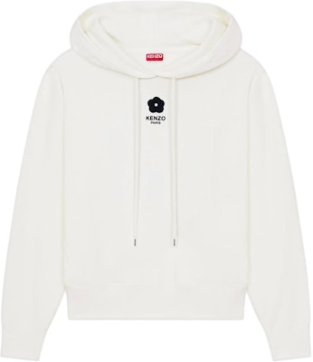 (Women) KENZO White Hoodie with Logo Long Sleeve Pullover. FD62SW1134MF-02 Order (Women) KENZO White Hoodie with Logo Long Sleeve Pullover. FD62SW1134MF-02