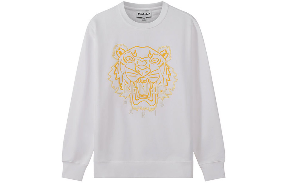 (Women) KENZO  White Tiger Embroidered Cotton Crewneck Sweatshirt FC52SW8244XH-01B 圖 2