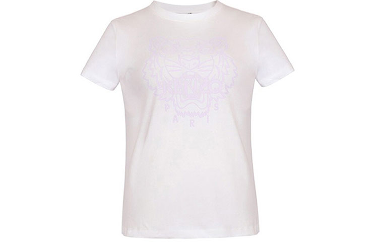 (Women) KENZO  White Tiger Head Graphic Crewneck T-Shirt FB52TS8464SF-01B 圖 2