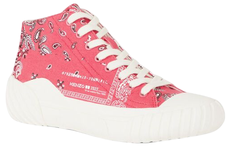 (W) Kenzo Bandana Canvas High-Top Sneakers 'Pink' 圖 2