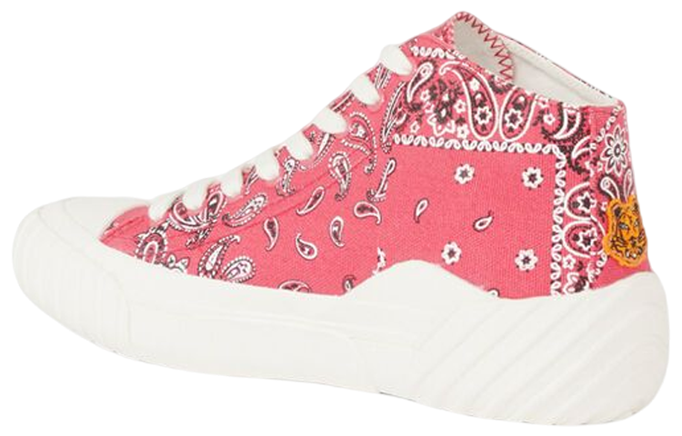 (W) Kenzo Bandana Canvas High-Top Sneakers 'Pink' 圖 3