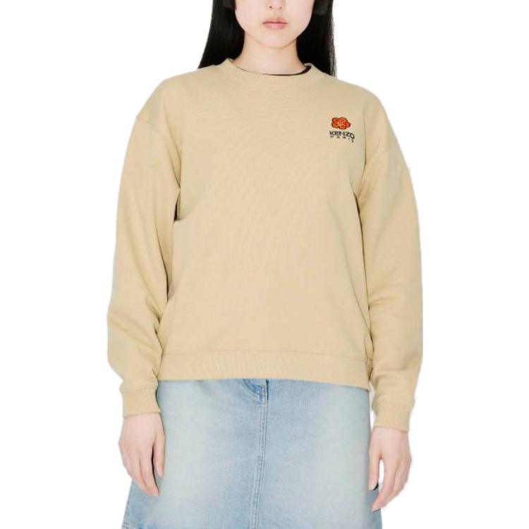 (Women) KENZO Beige  Sweatshirt Floral Embroidery Logo Long Sleeve FD52SW0404MF-12 圖 4