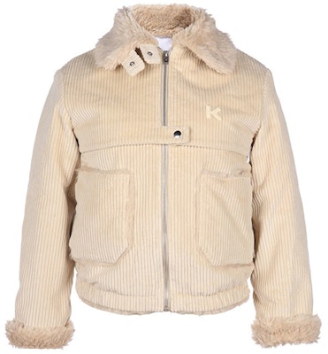 (Women) KENZO Beige Fur-Collar Zip-Up Jacket FA62BL1179CV-08 Buy (Women) KENZO Beige Fur-Collar Zip-Up Jacket FA62BL1179CV-08