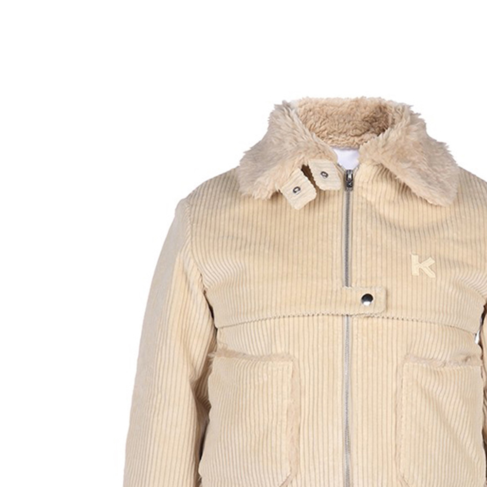 Details for (Women) KENZO Beige Fur-Collar Zip-Up Jacket FA62BL1179CV-08