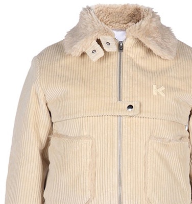 (Women) KENZO Beige Fur-Collar Zip-Up Jacket FA62BL1179CV-08 Details for (Women) KENZO Beige Fur-Collar Zip-Up Jacket FA62BL1179CV-08