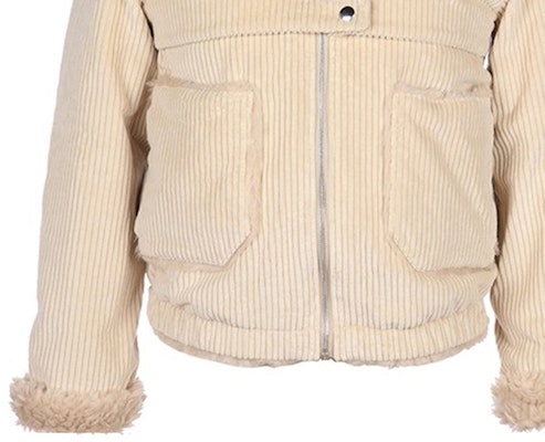 (Women) KENZO Beige Fur-Collar Zip-Up Jacket FA62BL1179CV-08 Sizing (Women) KENZO Beige Fur-Collar Zip-Up Jacket FA62BL1179CV-08