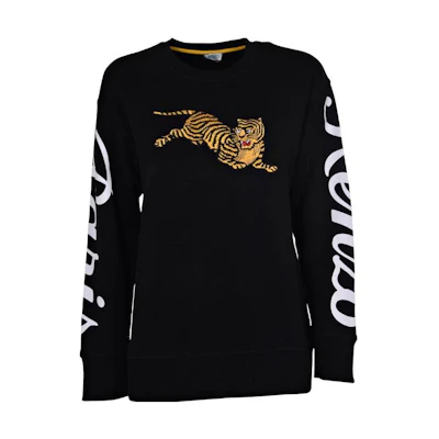 (Women) Kenzo Black Animal Print Relaxed Fit Crewneck Sweatshirt F952SW754952-99