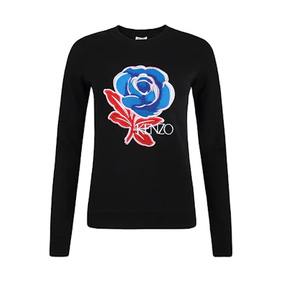 (Women) Kenzo Black Cartoon Crewneck Pullover Sweatshirt F952SW776952-99