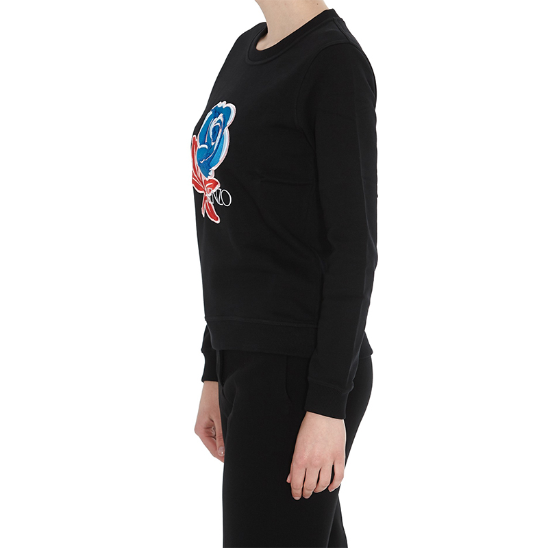 Sizing (W) ケンゾー ブラック カートゥーン クルーネック プルオーバー スウェットシャツ F952SW776952-99