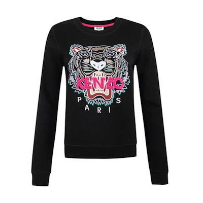 (Women) KENZO Black Classic Tiger Head Embroidered Sweatshirt F862SW7054XA-99