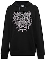 (Women) KENZO Black Cotton Hoodie with Large Tiger Head Design 2SW8644X5-99 (Women) KENZO Black Cotton Hoodie with Large Tiger Head Design 2SW8644X5-99