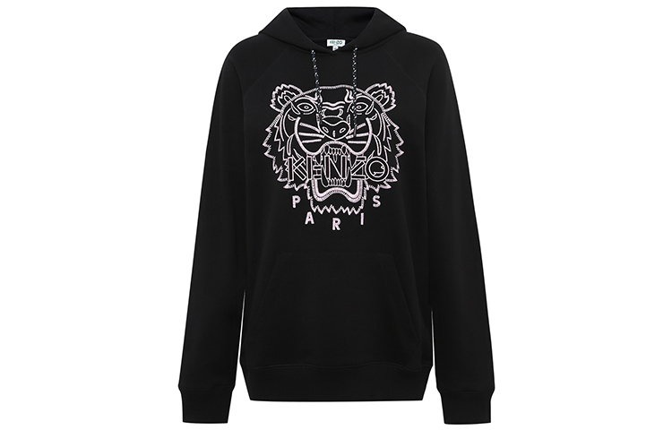 Order (W) KENZO Sudadera Negra de Algodón con Diseño de Cabeza de Tigre Grande. 2SW8644X5-99