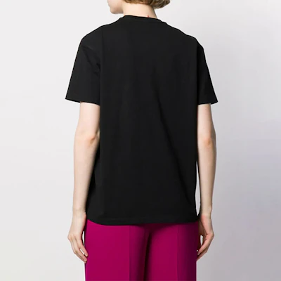 (W) 겐조 블랙 코튼 티셔츠 대형 타이거 로고 F962TS9524Y5-99 Details for (W) 겐조 블랙 코튼 티셔츠 대형 타이거 로고 F962TS9524Y5-99