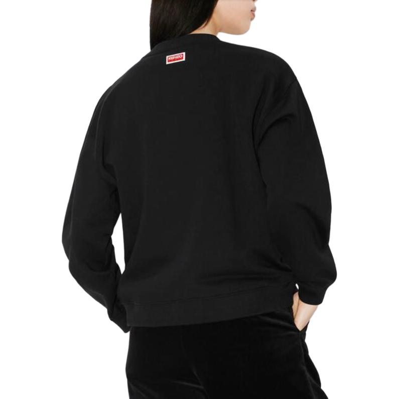 (Women) Kenzo Black Crewneck Animal Letter Print Pullover Sweatshirt FD62SW1044MF-99J 圖 6