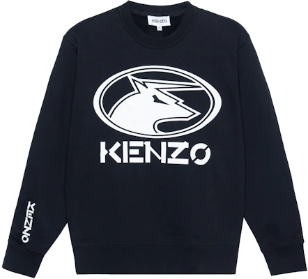(Women) Kenzo Black Crewneck Sweatshirt with Bull Print FB52SW8924MO-99 Order (Women) Kenzo Black Crewneck Sweatshirt with Bull Print FB52SW8924MO-99