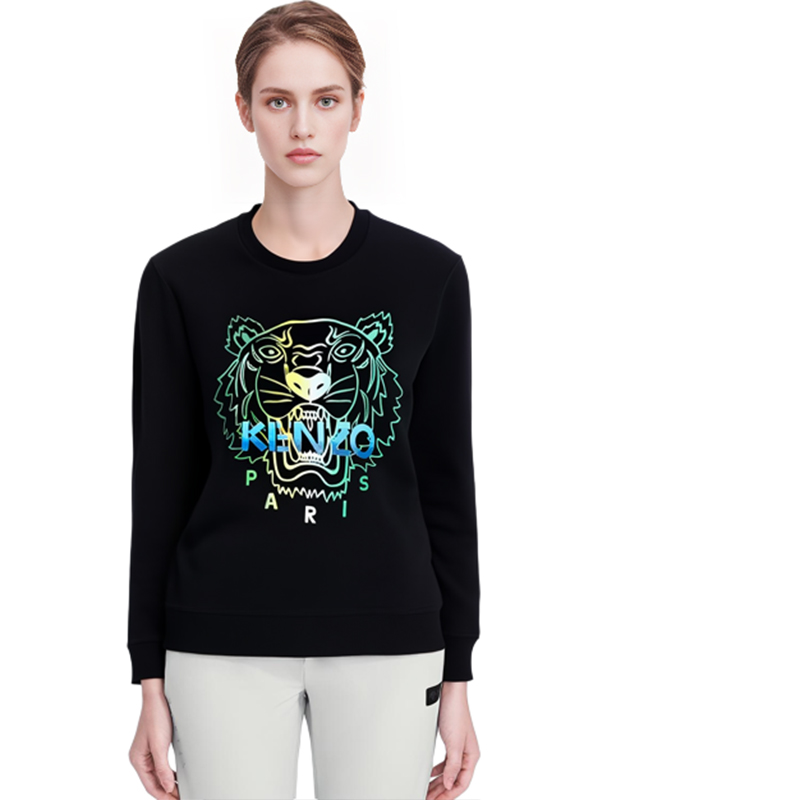 (Women) Kenzo Black Crewneck Sweatshirt with Logo and Multi-Pattern Design FA52SW8164XH-99-1 圖 10
