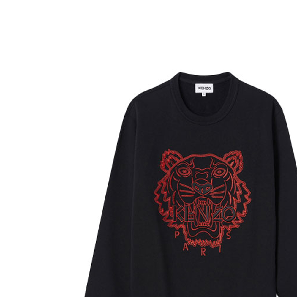 (Women) KENZO Black Crewneck Sweatshirt with Tiger Head Design FB52SW8244MN-99 圖 6