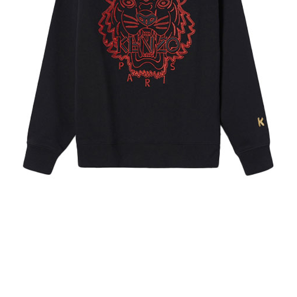 (Women) KENZO Black Crewneck Sweatshirt with Tiger Head Design FB52SW8244MN-99 圖 7