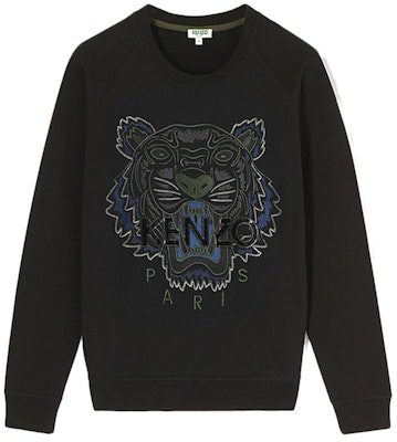 (W) 겐조 블랙 자수 타이거 크루넥 스웨트셔츠 F762SW7144XD-99 Order (W) 겐조 블랙 자수 타이거 크루넥 스웨트셔츠 F762SW7144XD-99