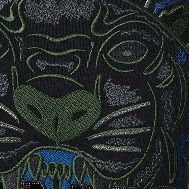 Sizing (W) 겐조 블랙 자수 타이거 크루넥 스웨트셔츠 F762SW7144XD-99