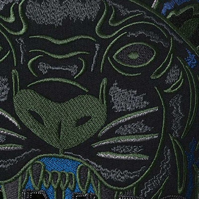 (W) 겐조 블랙 자수 타이거 크루넥 스웨트셔츠 F762SW7144XD-99 Sizing (W) 겐조 블랙 자수 타이거 크루넥 스웨트셔츠 F762SW7144XD-99